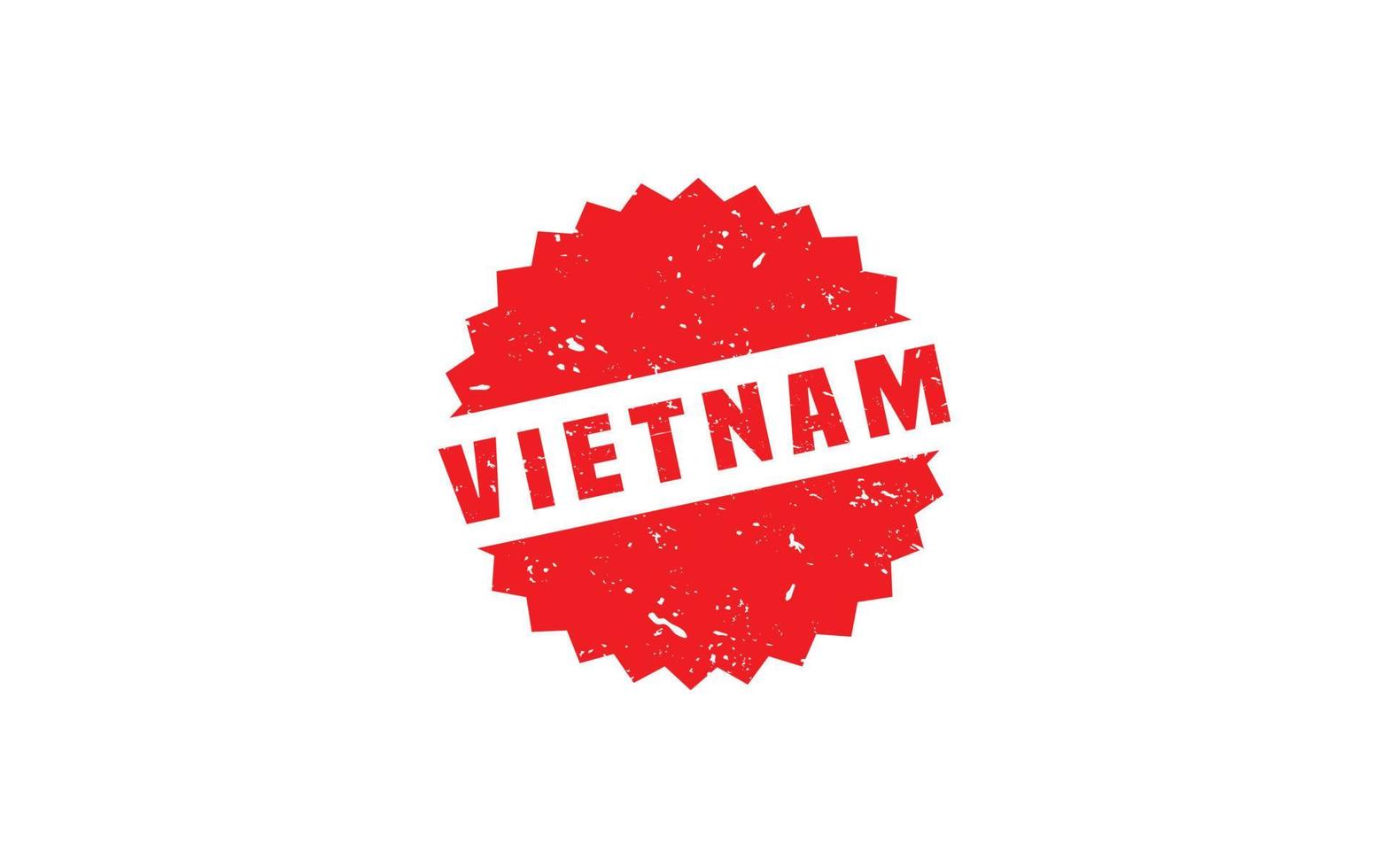 VIETNAM stamp rubber with grunge style on white background vector