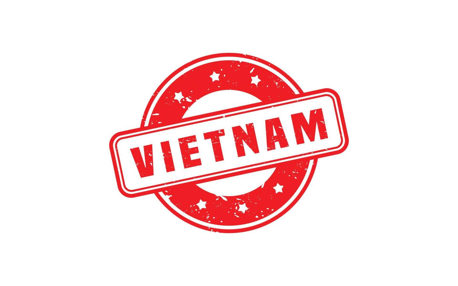 goma de sello vietnam con estilo grunge sobre fondo blanco vector