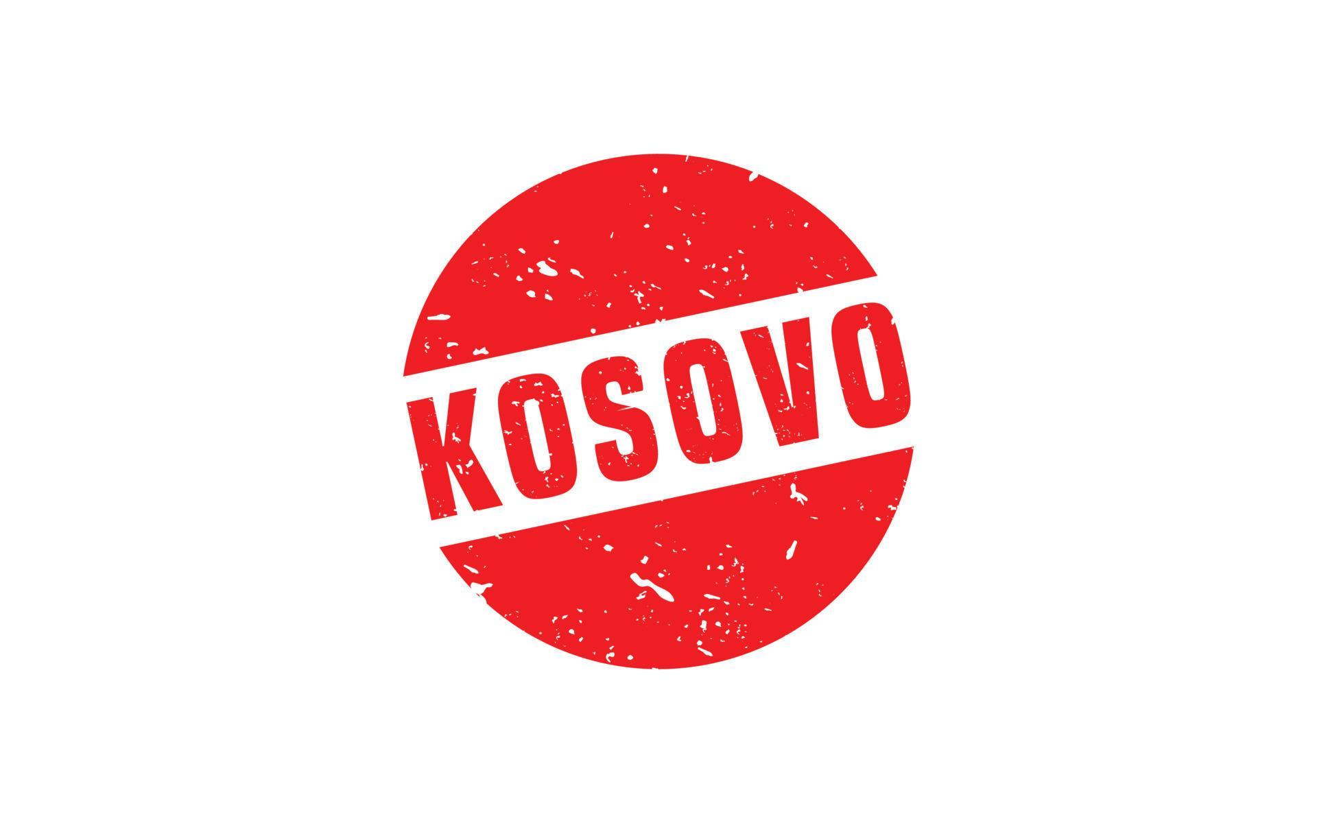 KOSOVO stamp rubber with grunge style on white background 17196024
