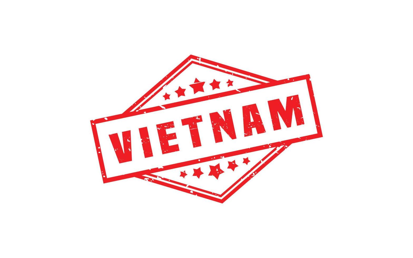 VIETNAM stamp rubber with grunge style on white background vector