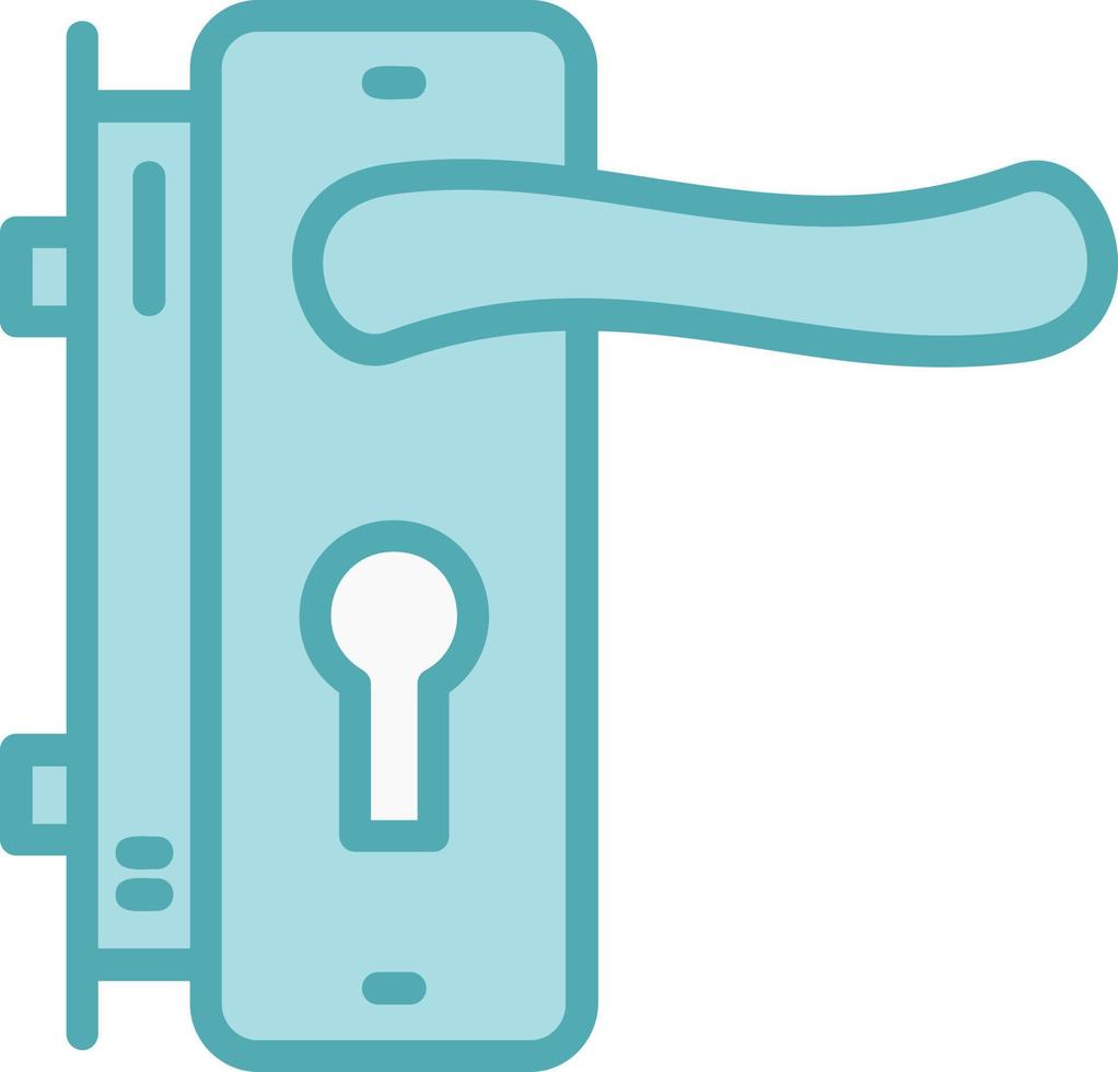 Door Handle and Lock Vector Icon