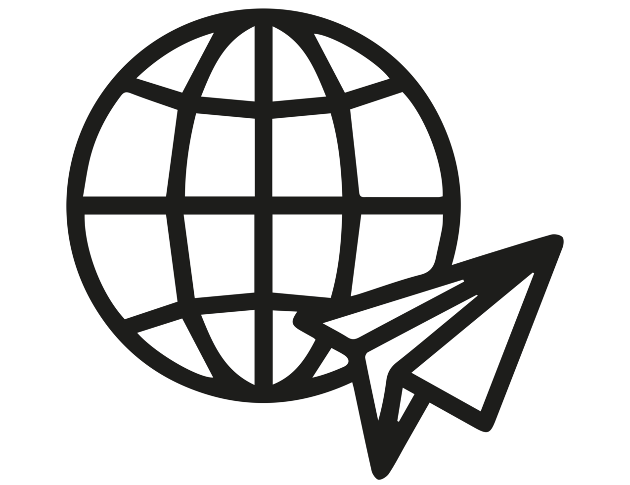 vlak wereldbol icoon vlak illustratie transparant PNG