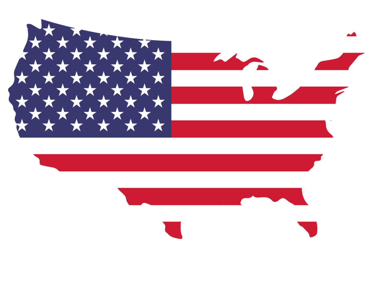 USA concept represented by map and flag icon. isolated and flat illustration PNG