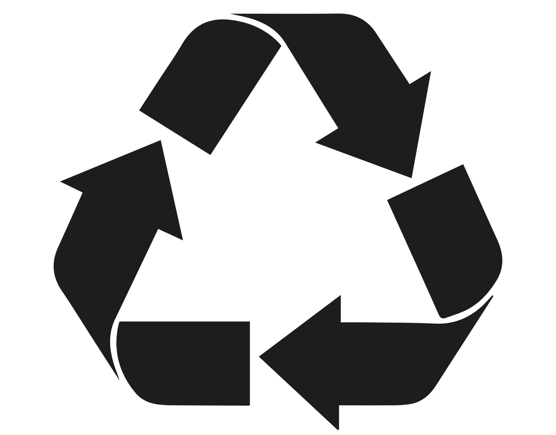 Papel reciclado con fondo transparente de símbolo de reciclaje