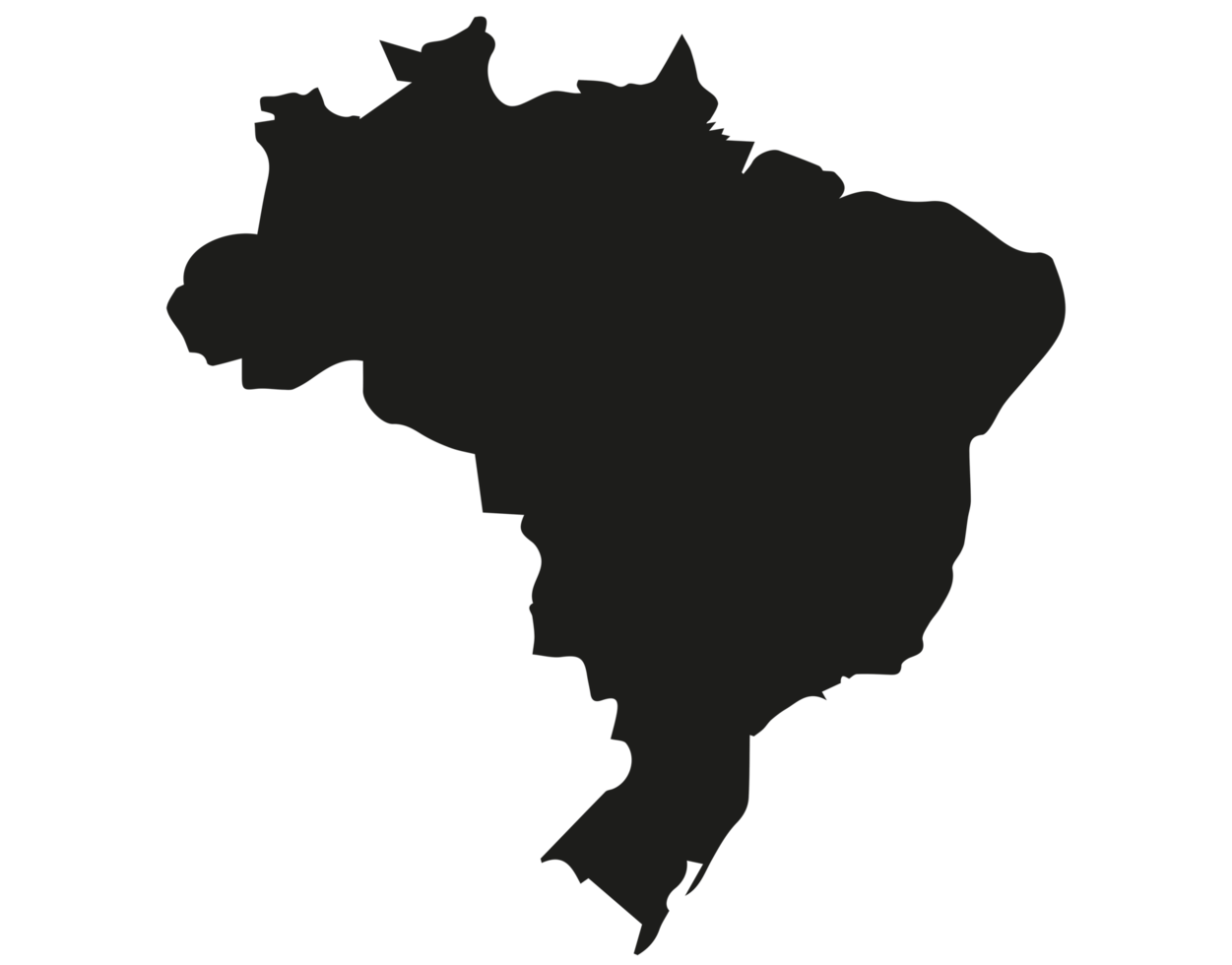 brasile carta geografica png su trasparente sfondo