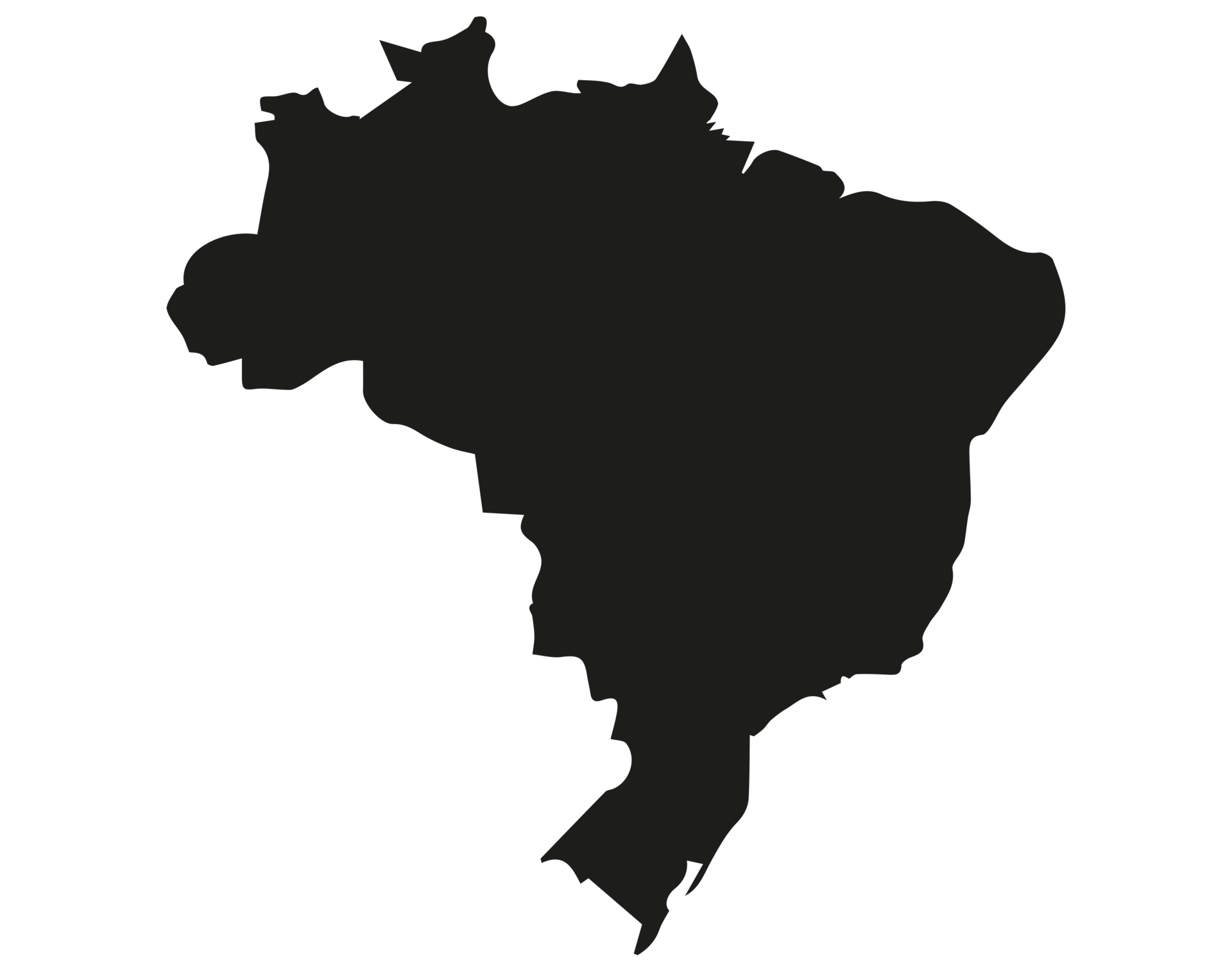 Mapa Em Branco Do Brasil Mapa De Alta Qualidade Da República Federal Do  Brasil Com Províncias Em Fundo Transparente Para O Projet Ilustração do  Vetor - Ilustração de contorno, américa: 162857718