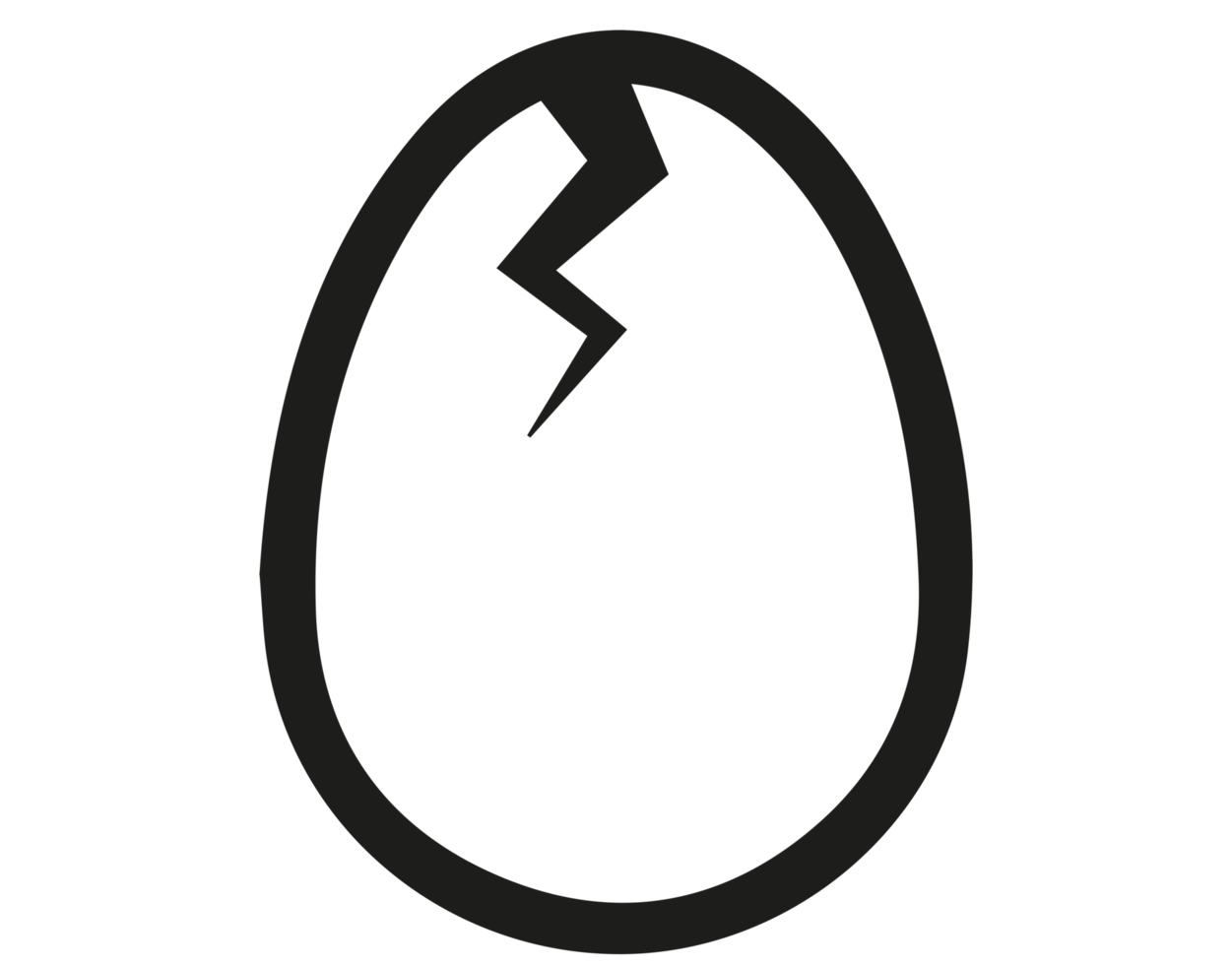 Broken egg icon illustration on Transparent Background png