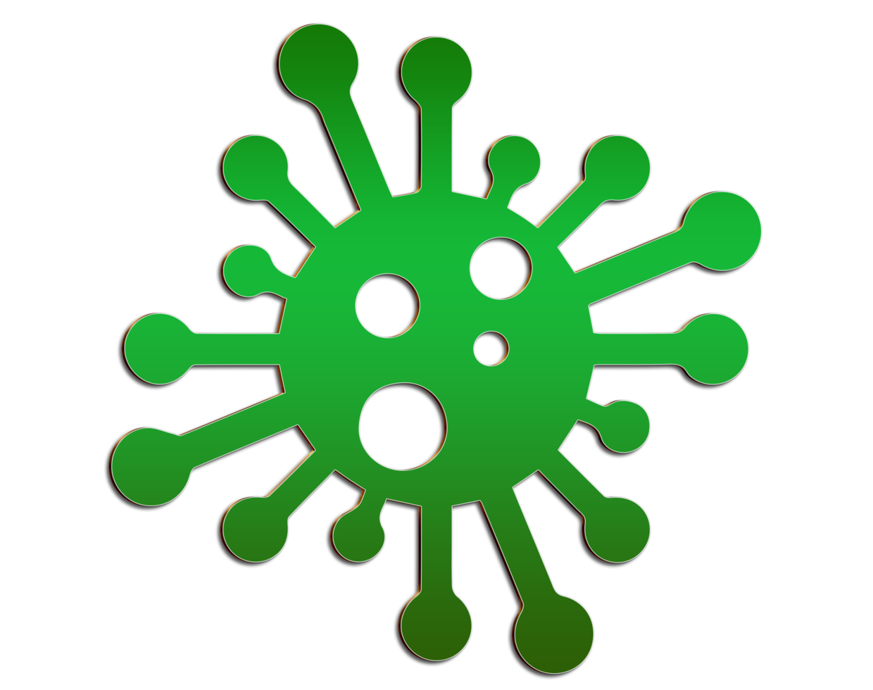 ilustración de virus sobre fondo transparente png