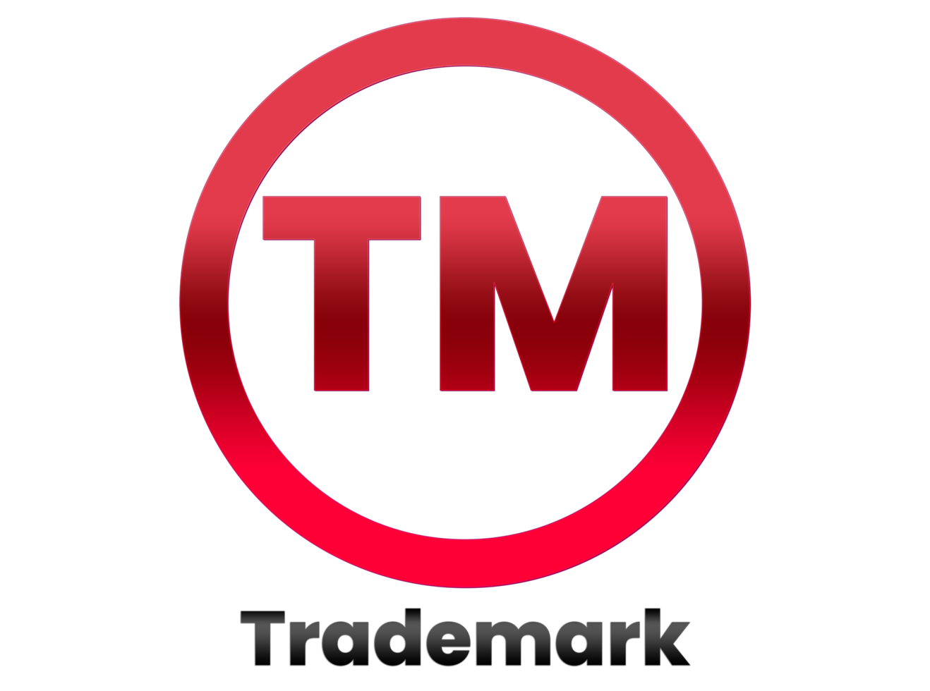 Trademark symbol logo on transparent background png