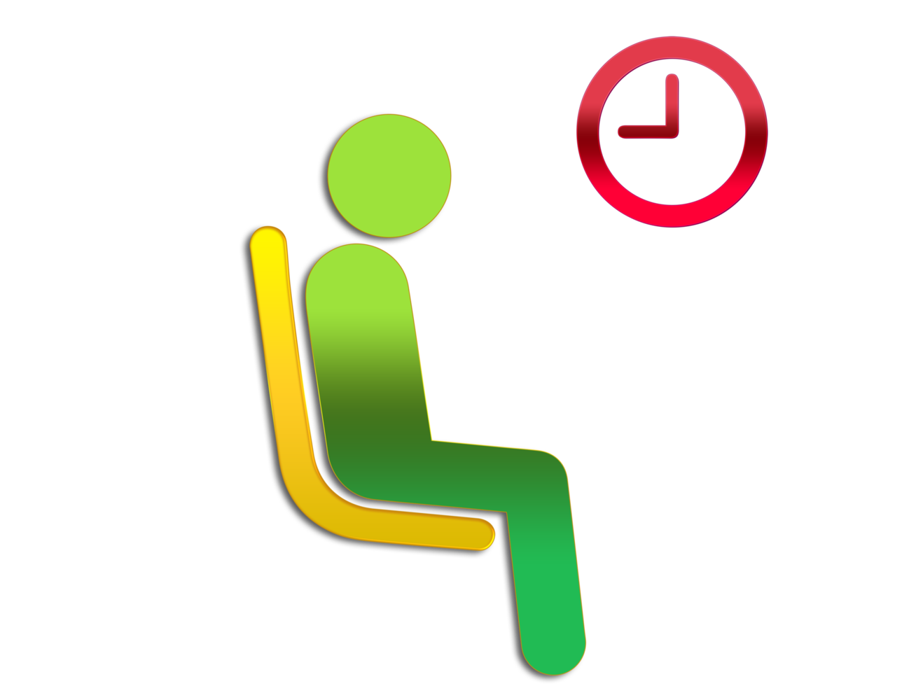 Element of priority seating area in transport icon on transparent PNG Background