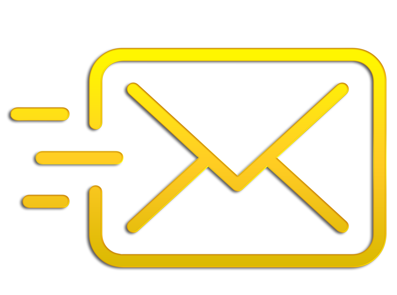 ícone de contorno de envelope de e-mail png em fundo transparente