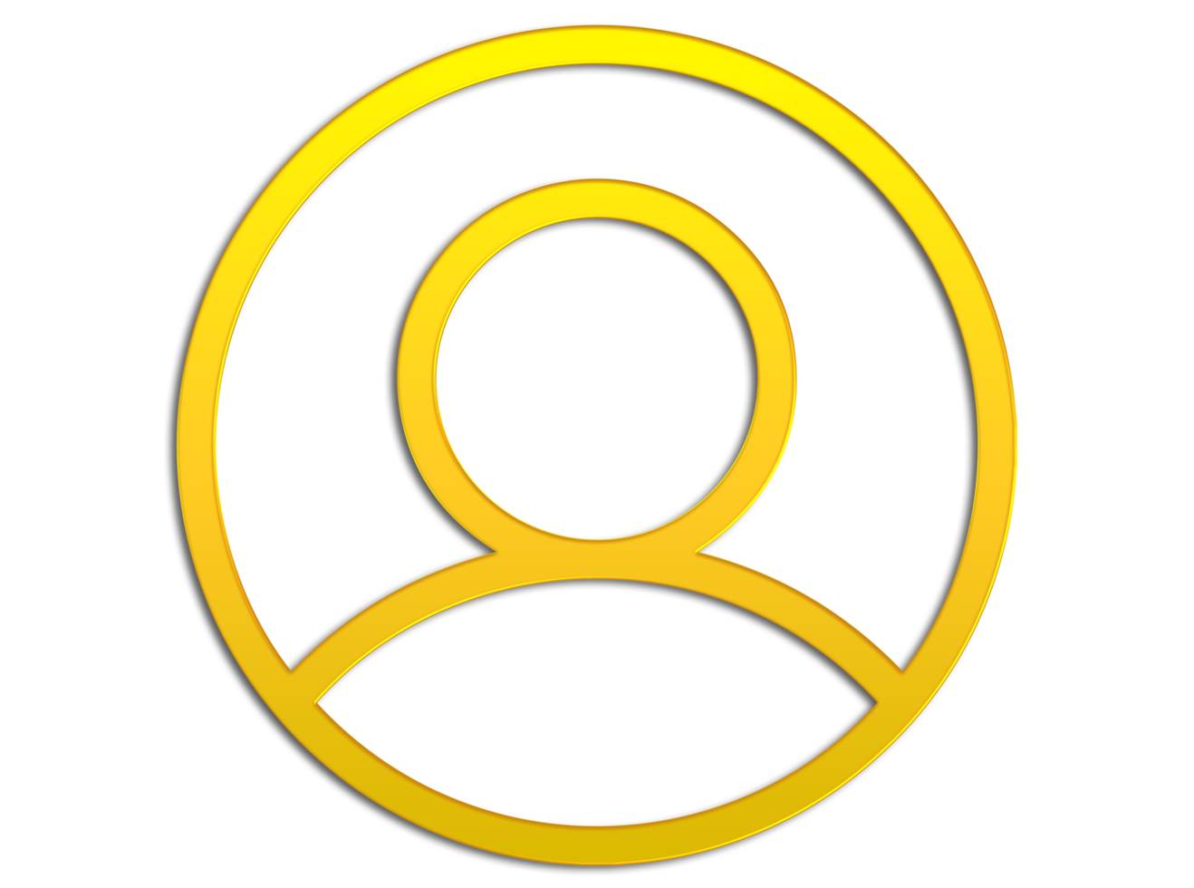 User icon on transparent background png