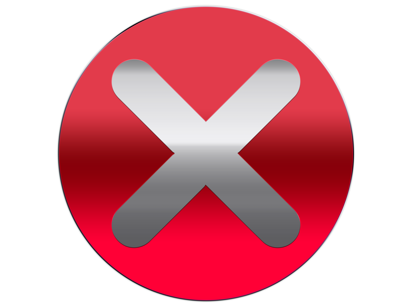 Red x icon transparent background