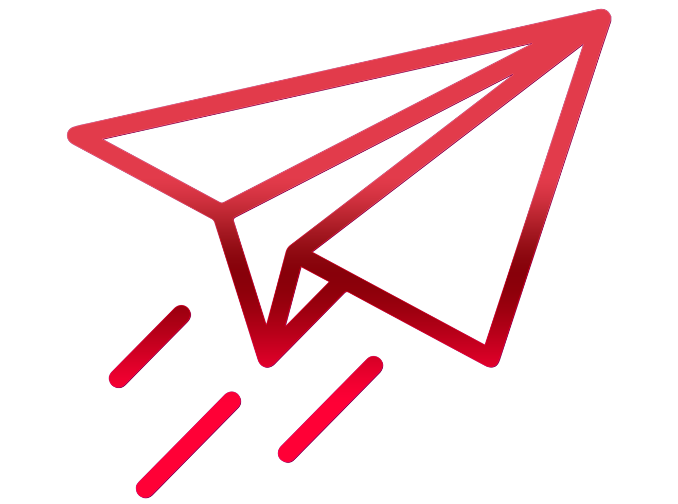 Paper plane icon design on transparent background png