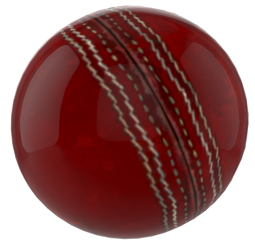 red cricket ball on isolated transparent background png