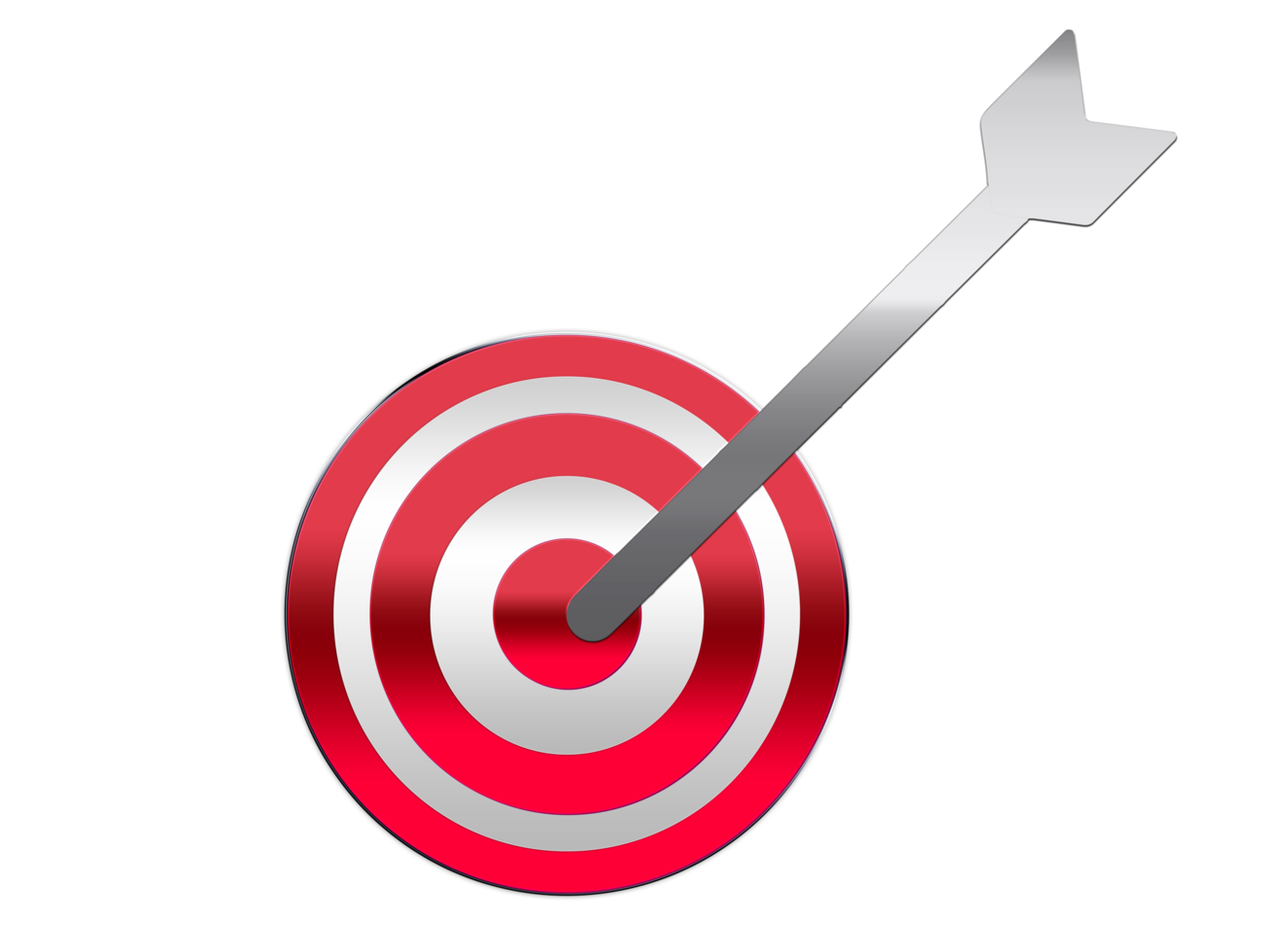 Bullseye with target symbol icon on transparent background png