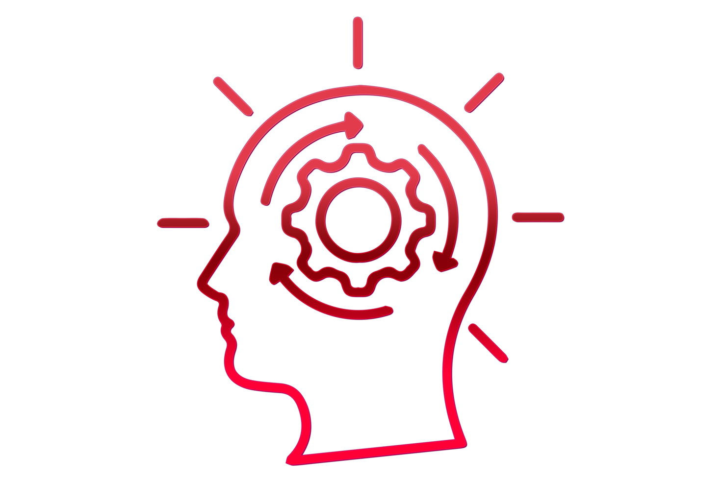 science brain icon on transparent background PNG