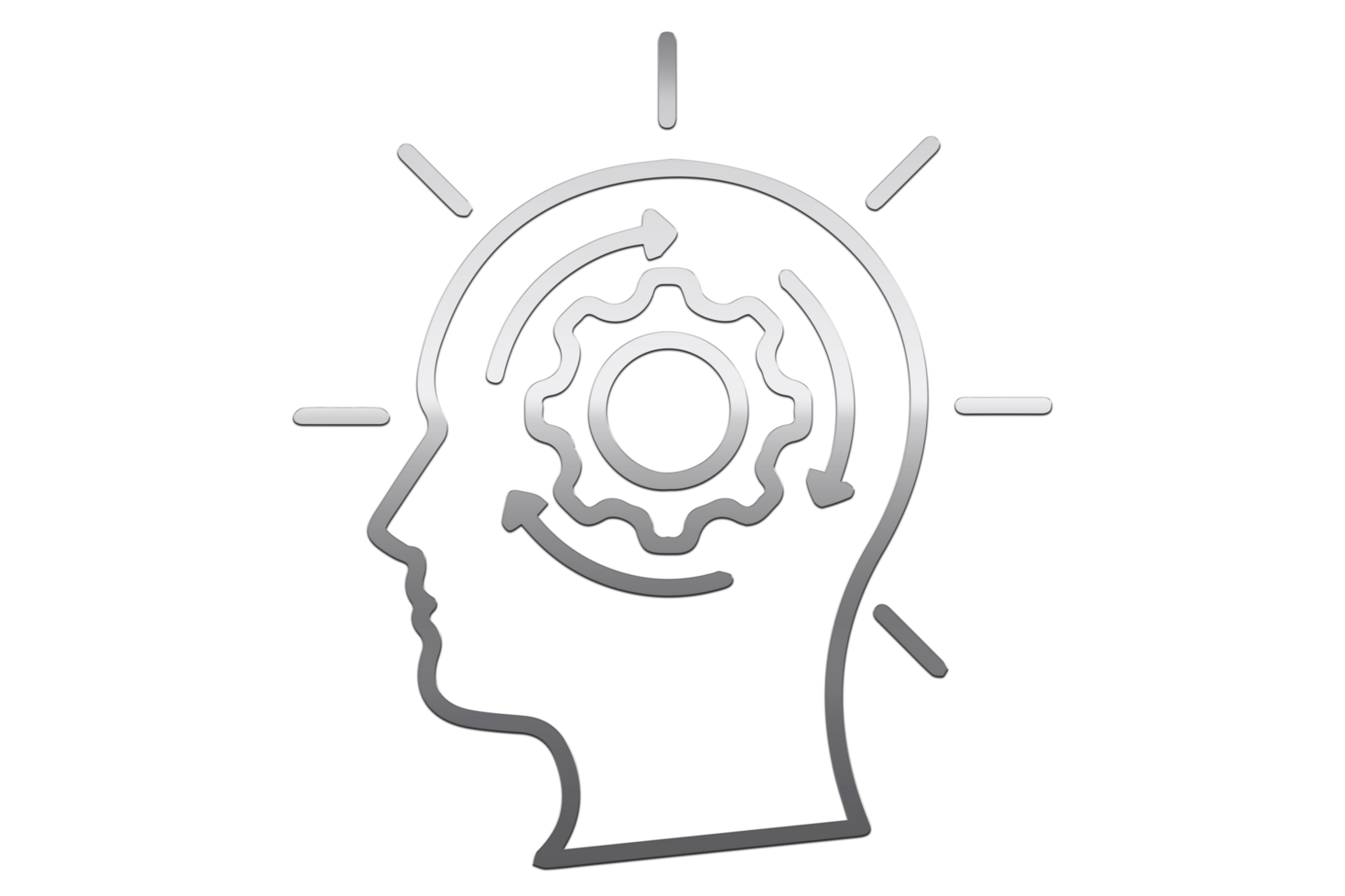 science brain icon on transparent background PNG