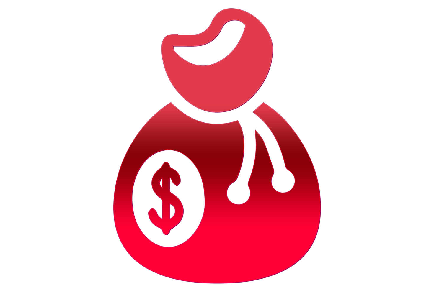 icono de bolsa de dinero fondo transparente png