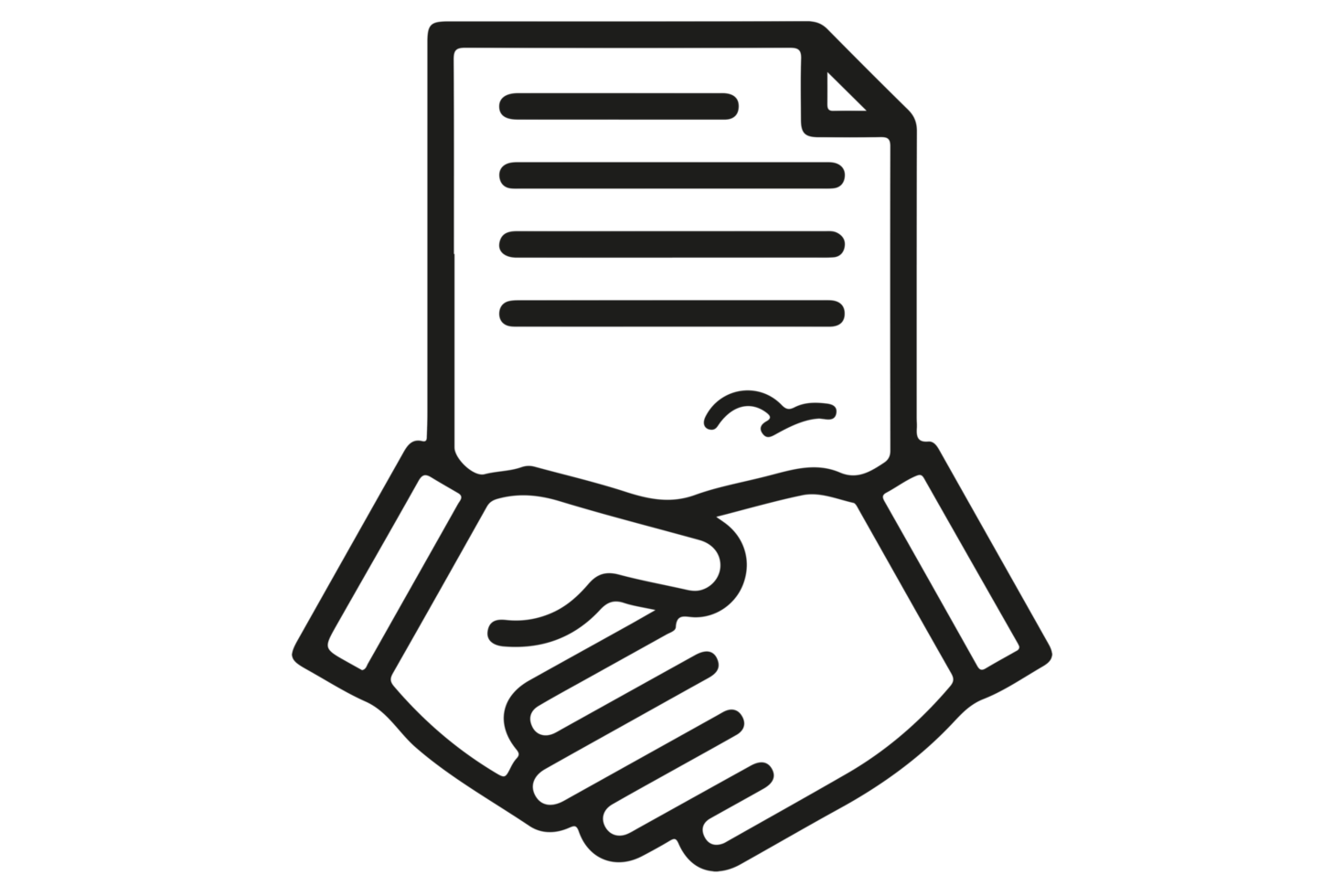 deal contract icon on transparent background png