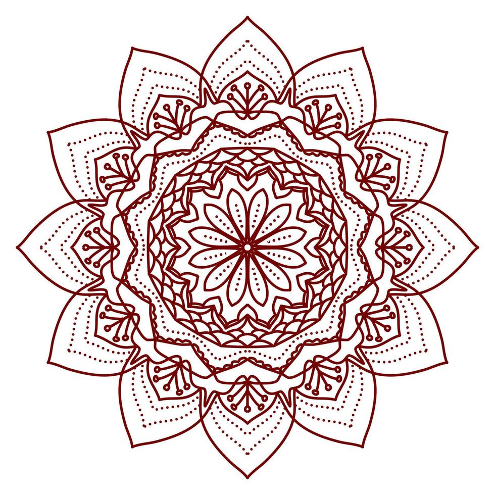 mandala flower pattern islamic vector recolorable art design