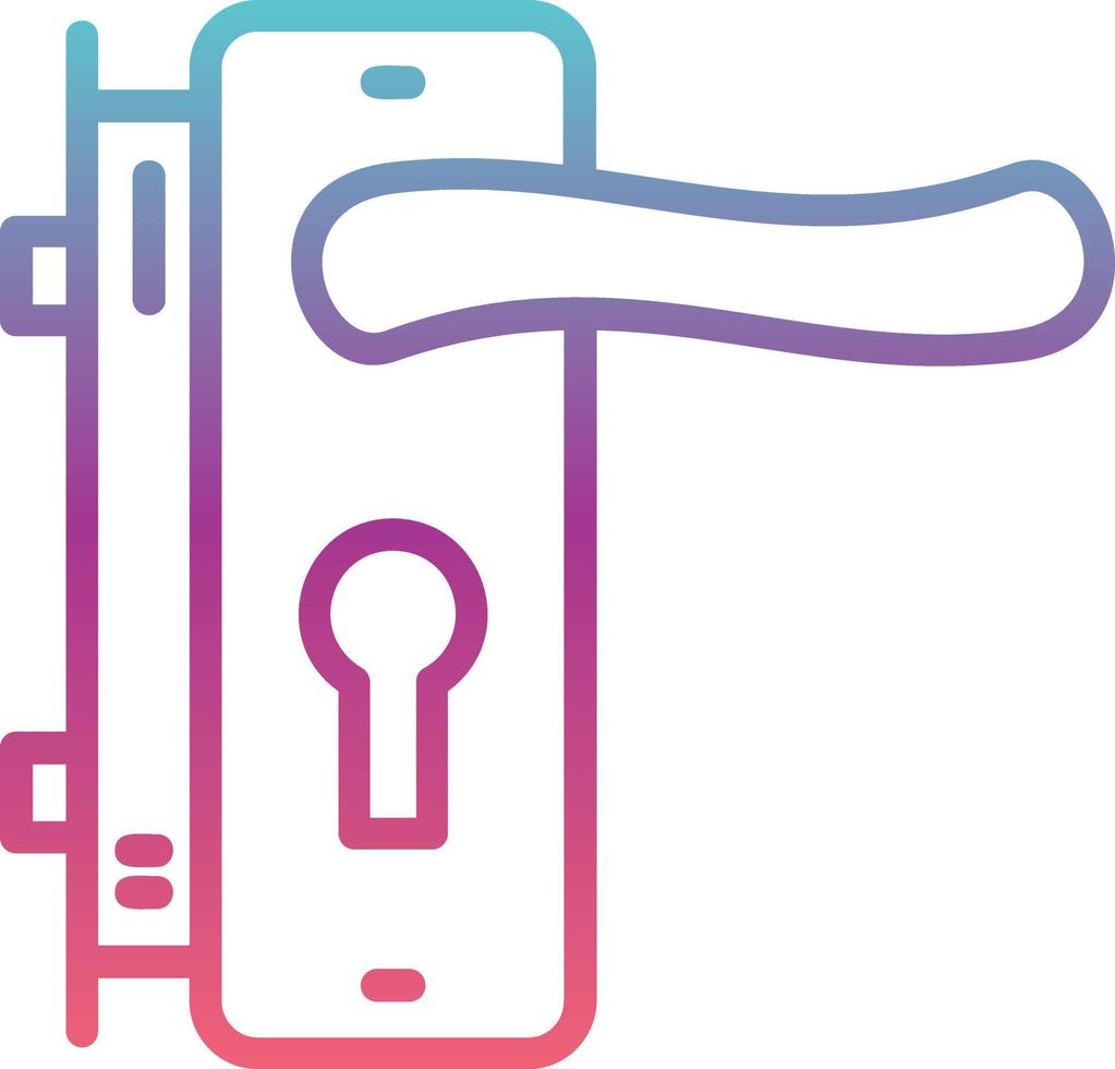 Door Handle and Lock Vector Icon