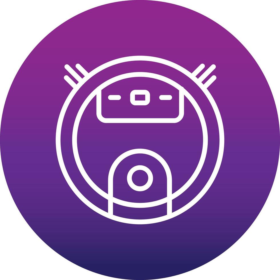 Robot Vacuum Cleaner Vector Icon