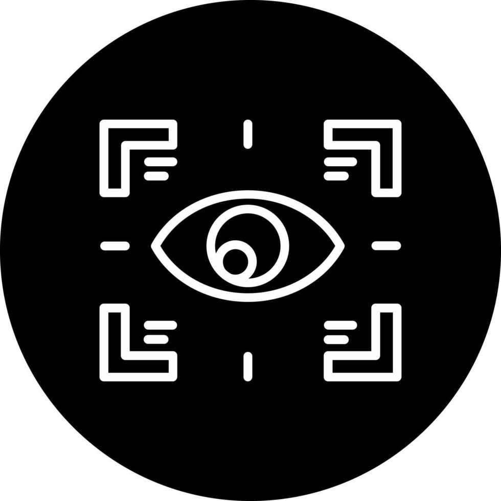 icono de vector de escáner ocular