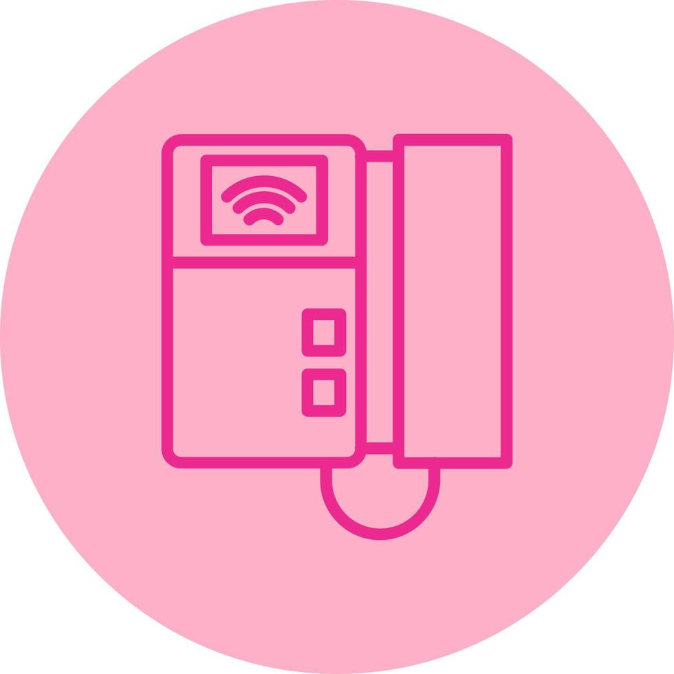 icono de vector de teléfono de puerta de video