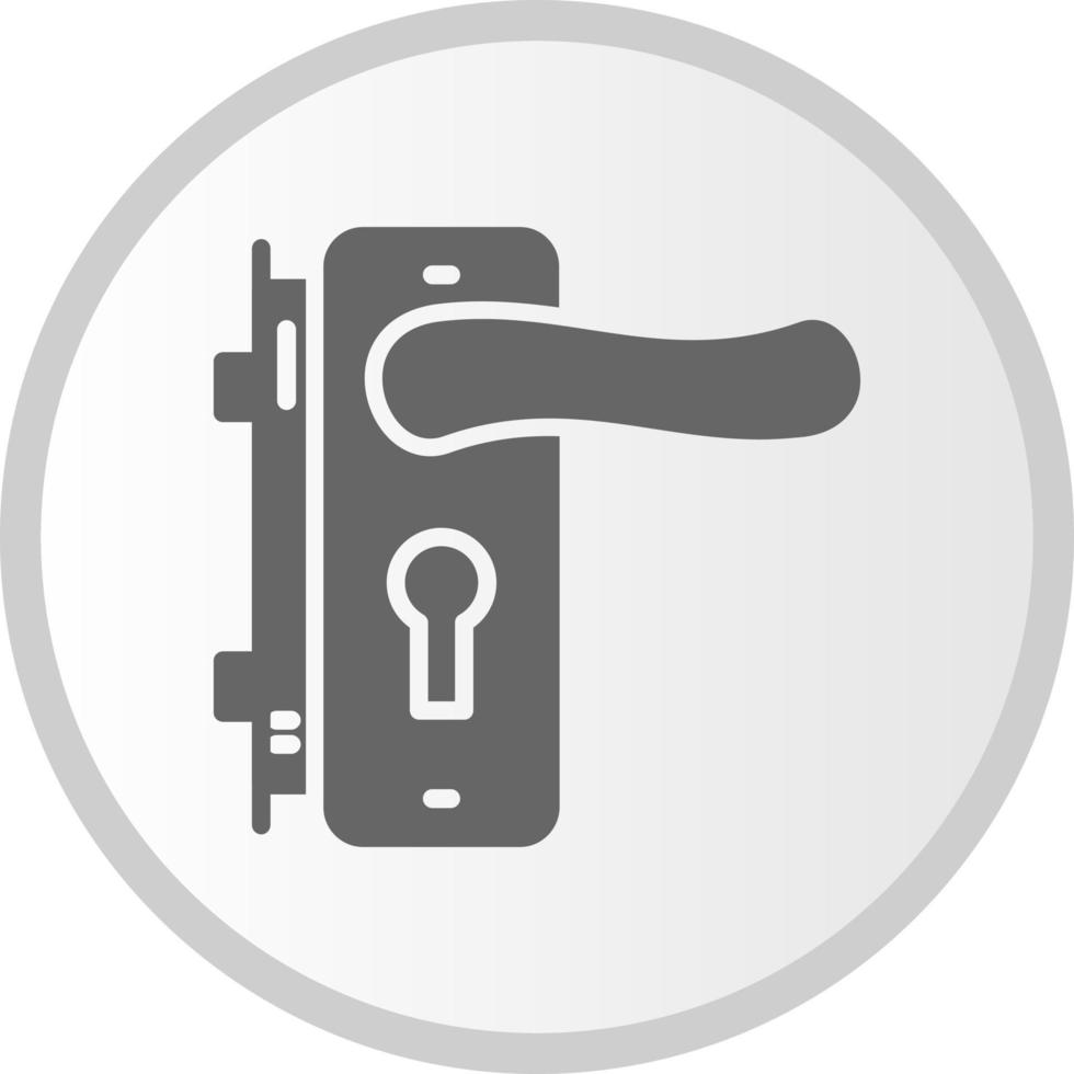 Door Handle and Lock Vector Icon