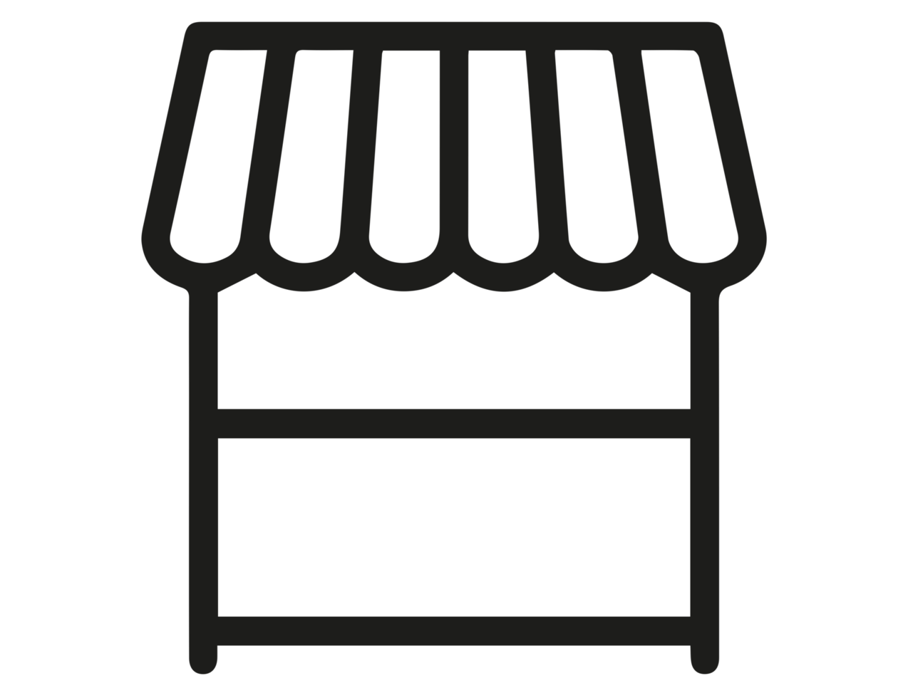 Online store marketplace or ecommerce shop icon on transparent background png