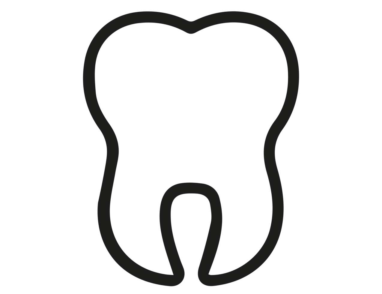 símbolo de cuidado de los dientes sobre fondo transparente png