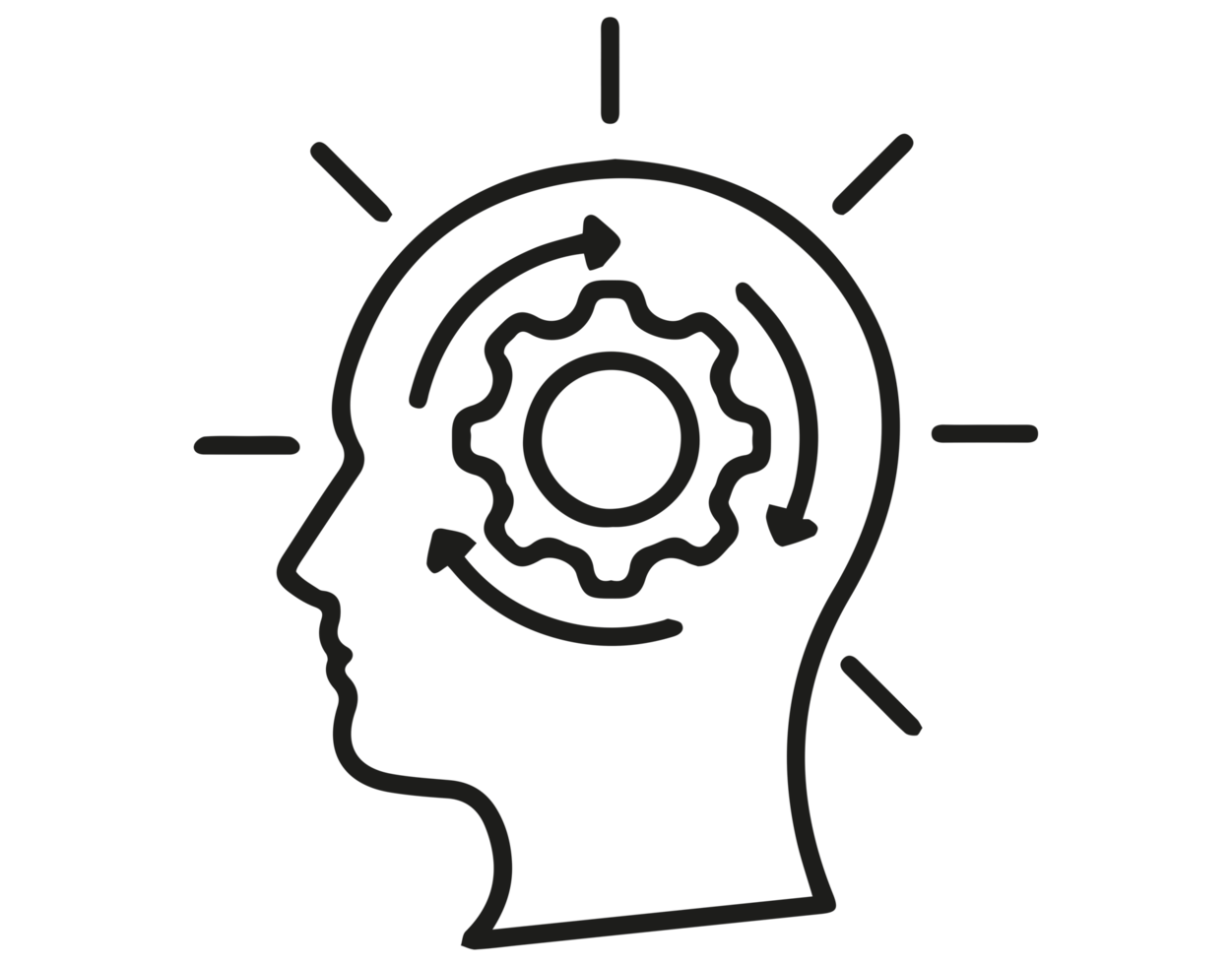 science brain icon  on transparent background PNG