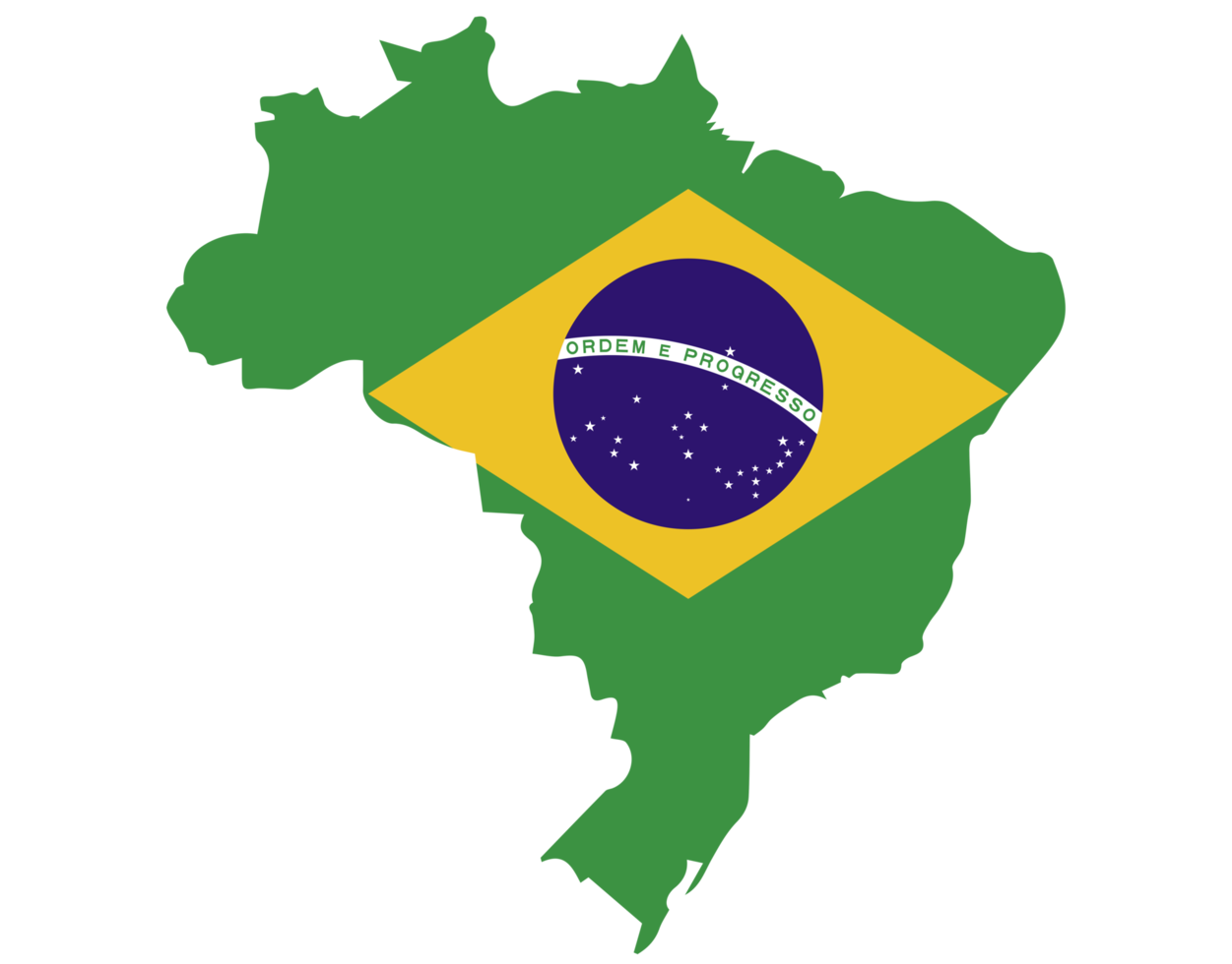 Brazil map PNG on transparent background