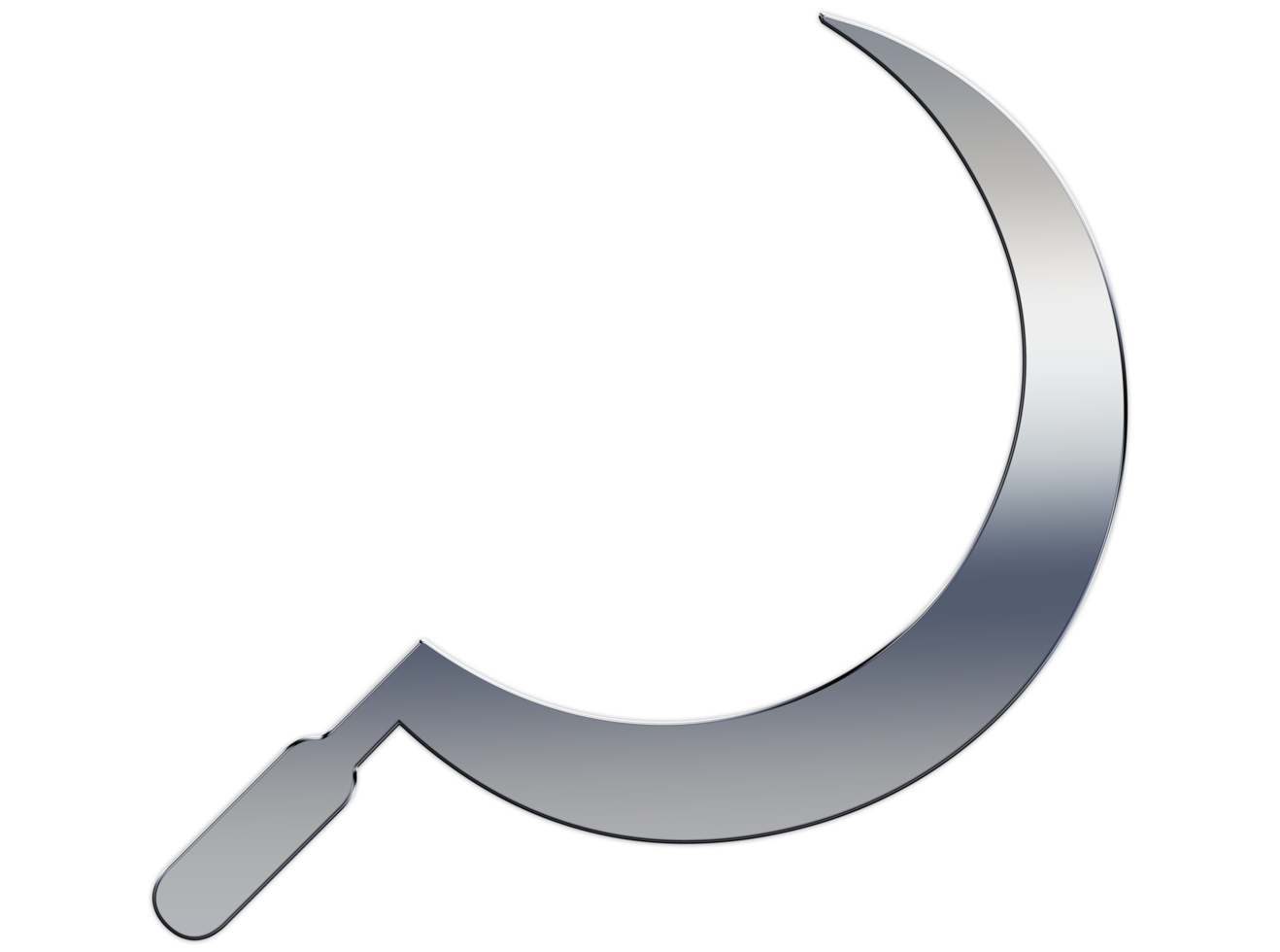 illustration of sickle icon in dark colour and transparent background png