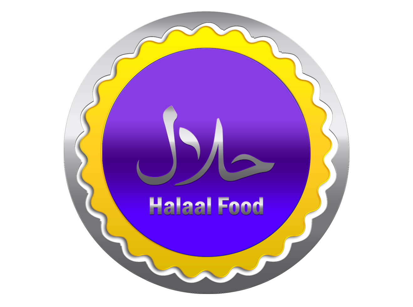 logotipo halal sobre fondo transparente png