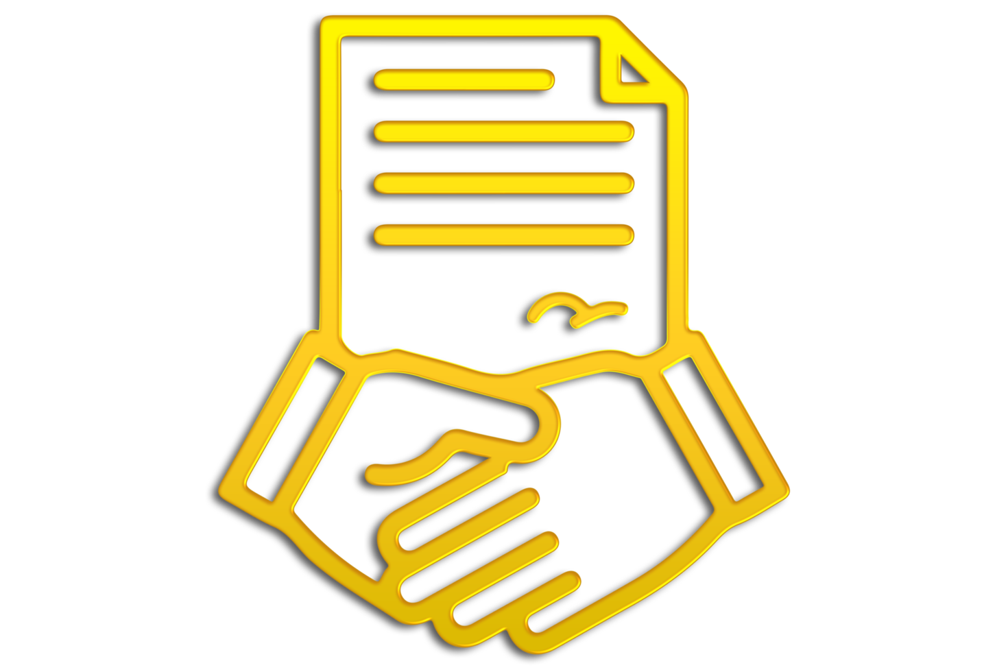 deal contract icon on transparent background png