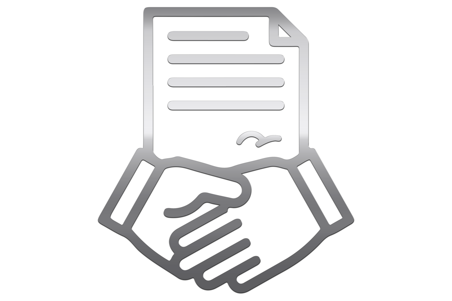 deal contract icon on transparent background png