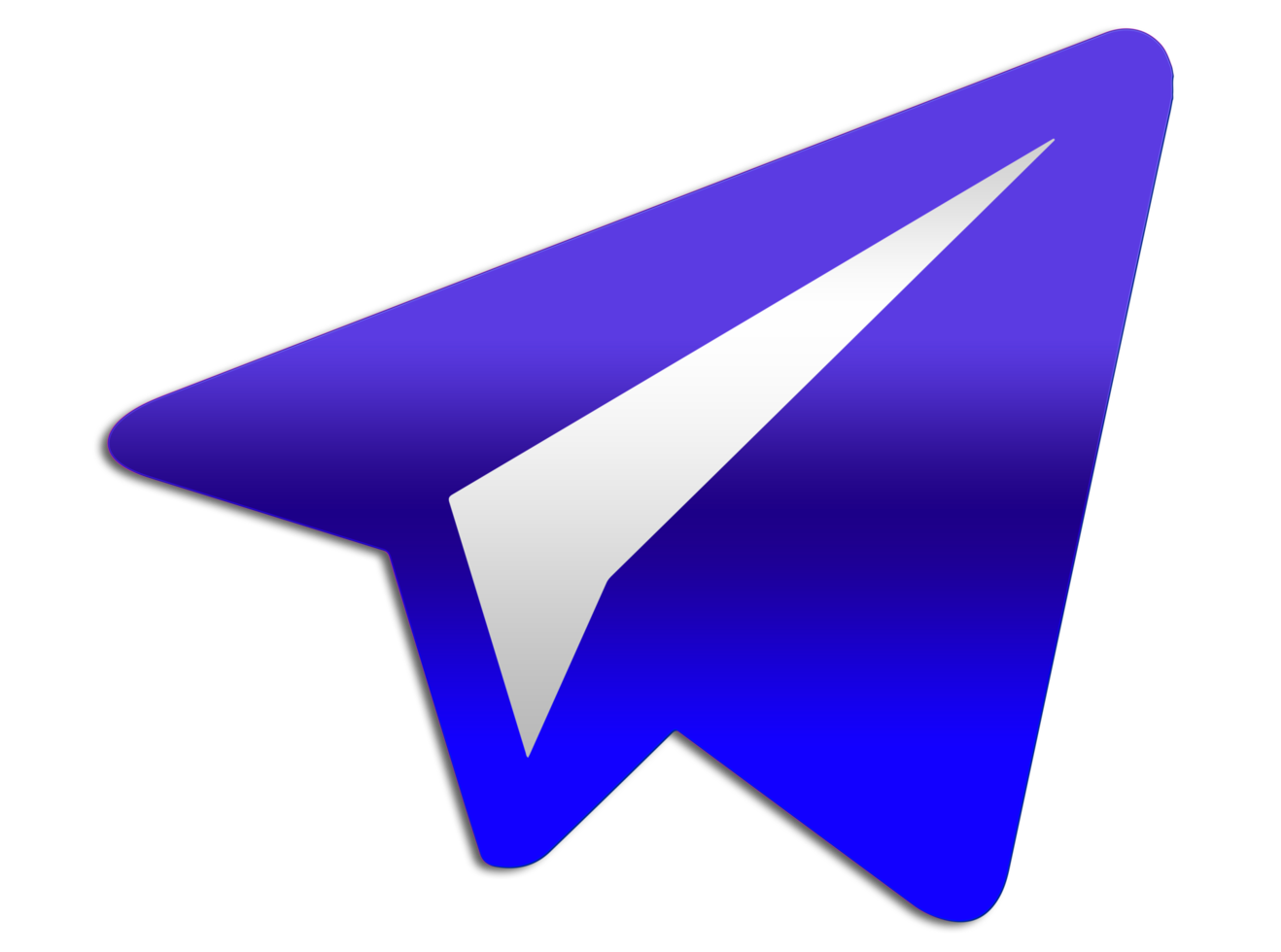 diseño de icono de avión de papel sobre fondo transparente png