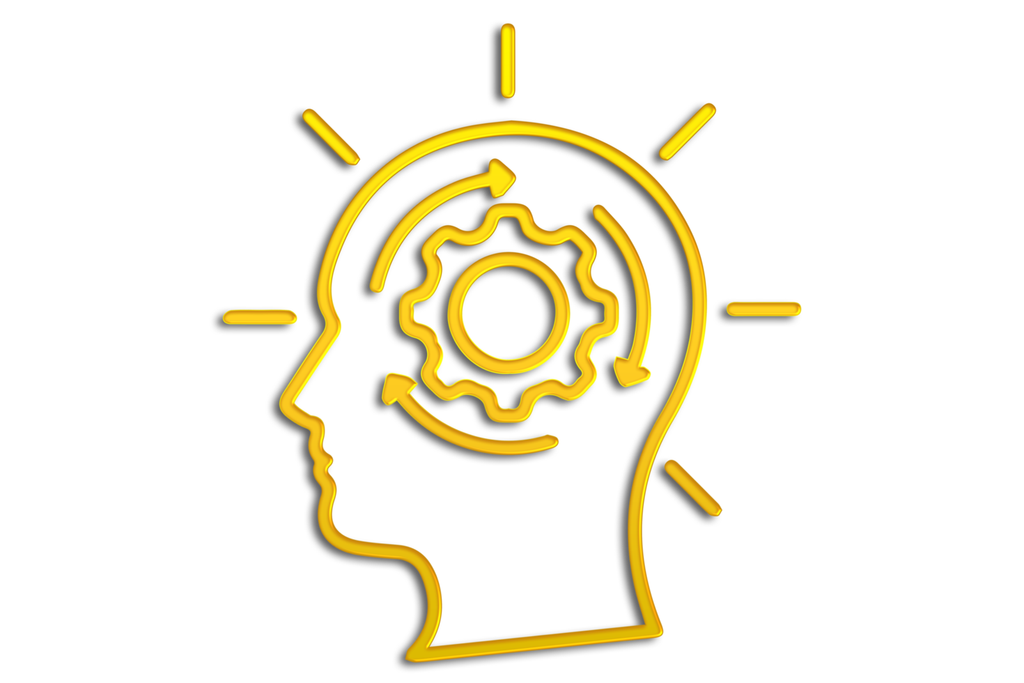 science brain icon on transparent background PNG