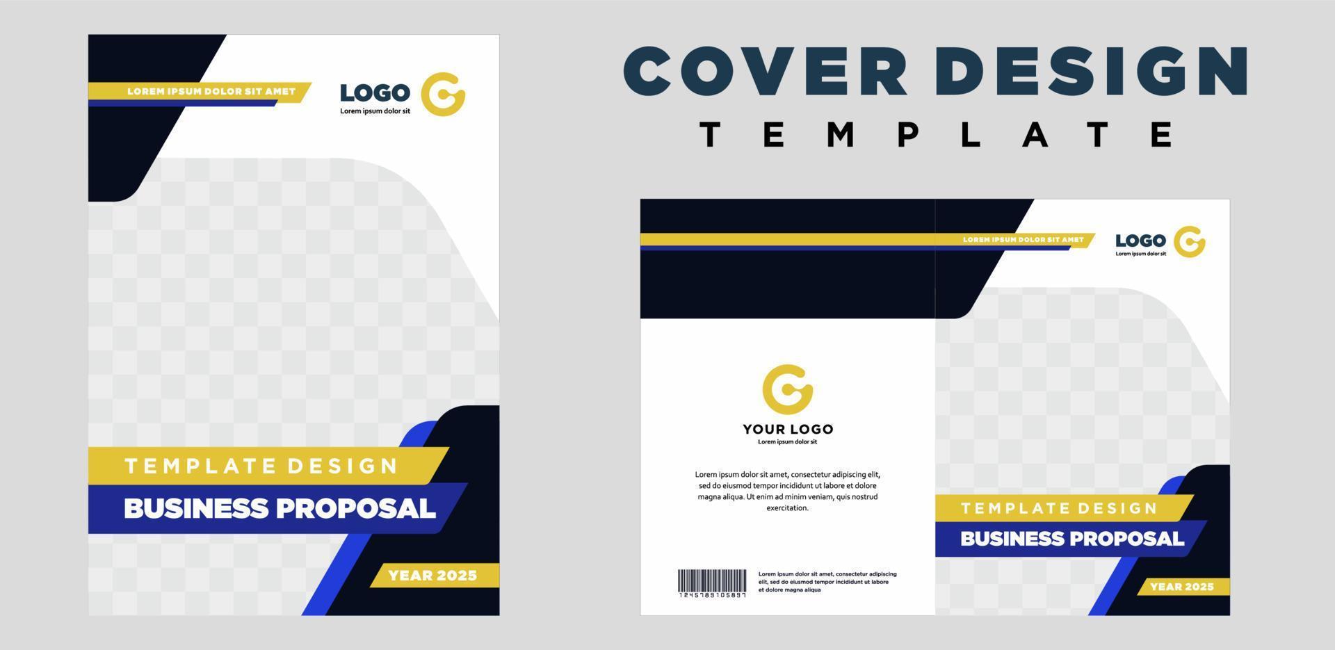 company profile cover template layout design or brochure cover template design vector