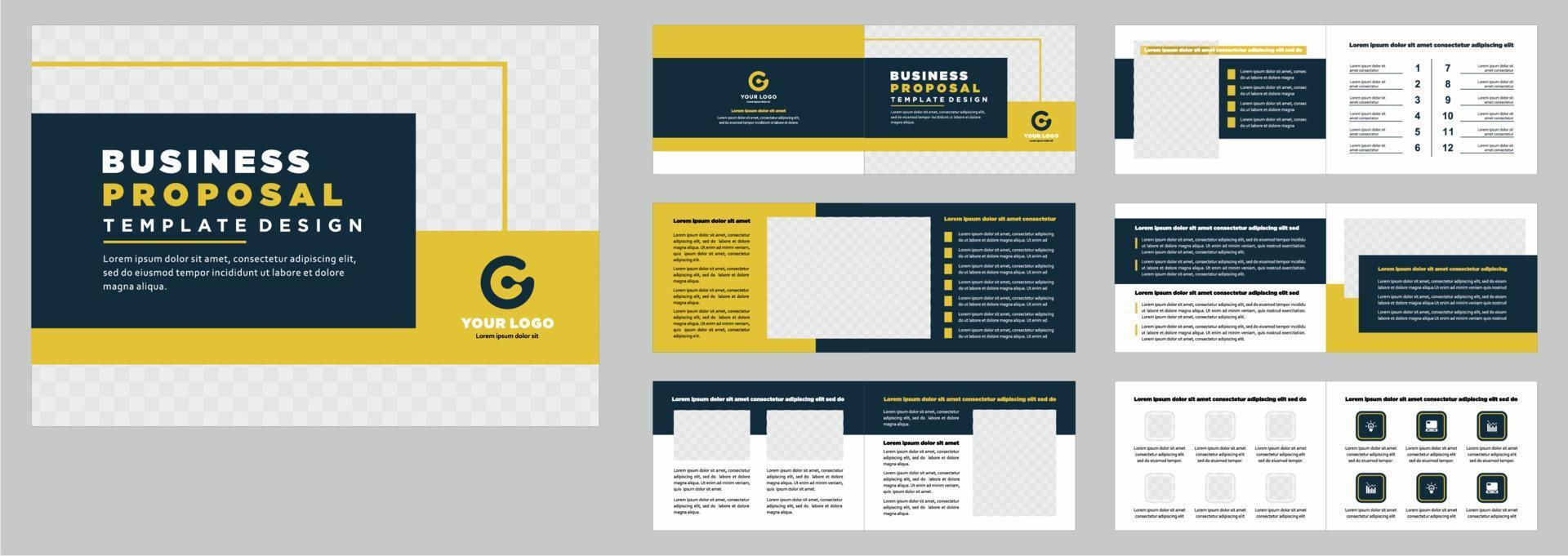 Minimalist business proposal template vector