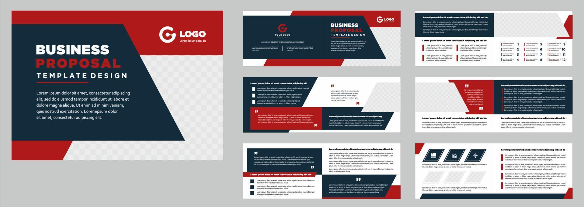 Minimalist business proposal template vector