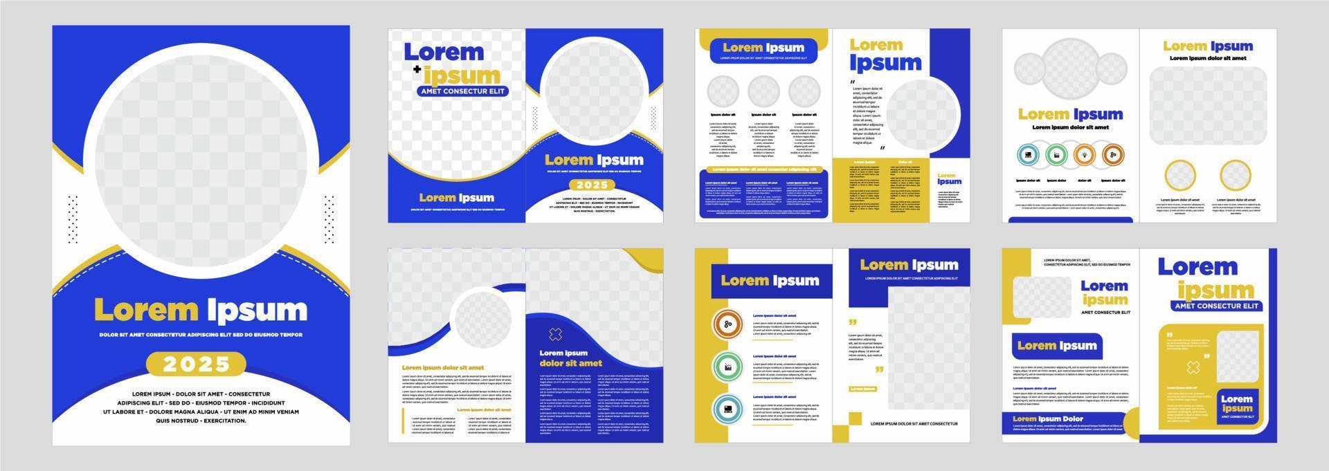 Company profile proposal or brochure template layout design shape minimalist business proposal or brochure template design vector