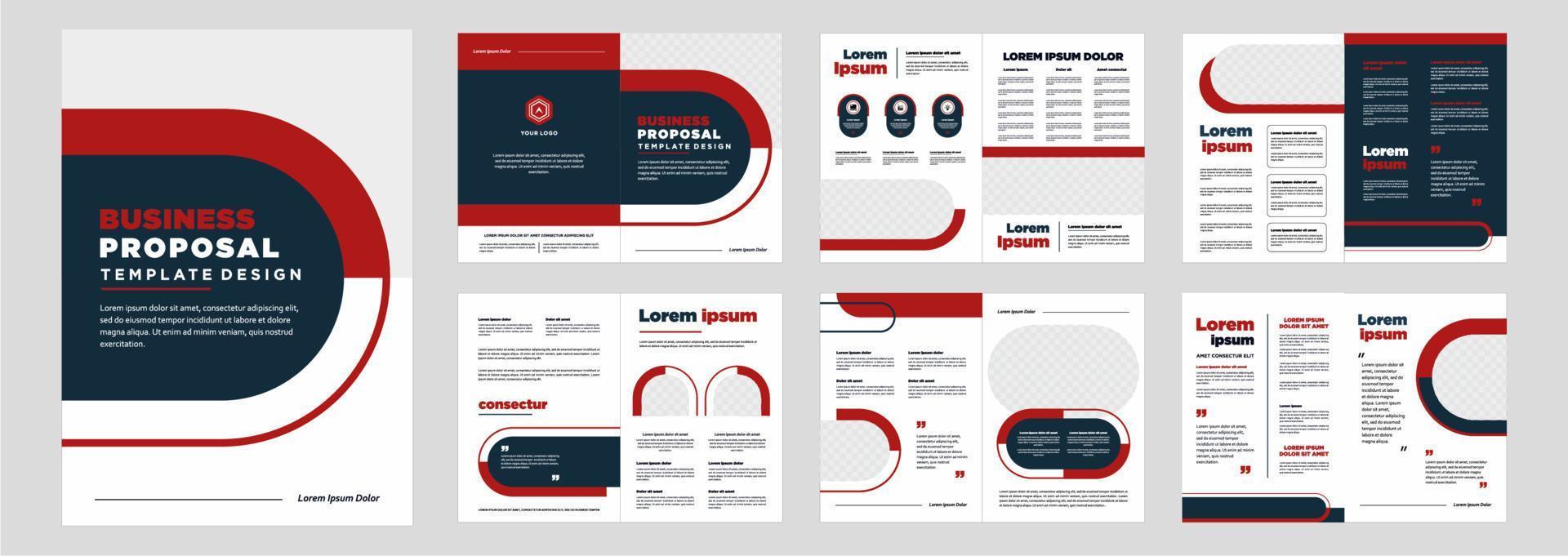 Minimalist business proposal template vector