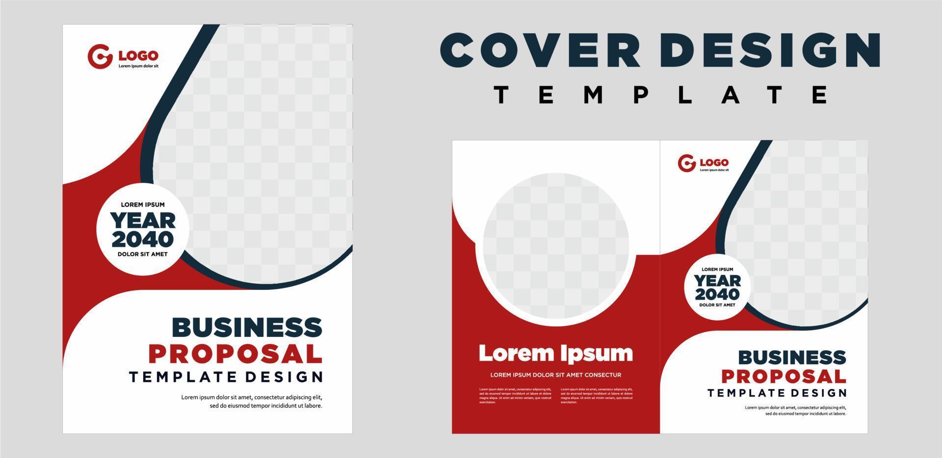 company profile cover template layout design or brochure cover template design vector