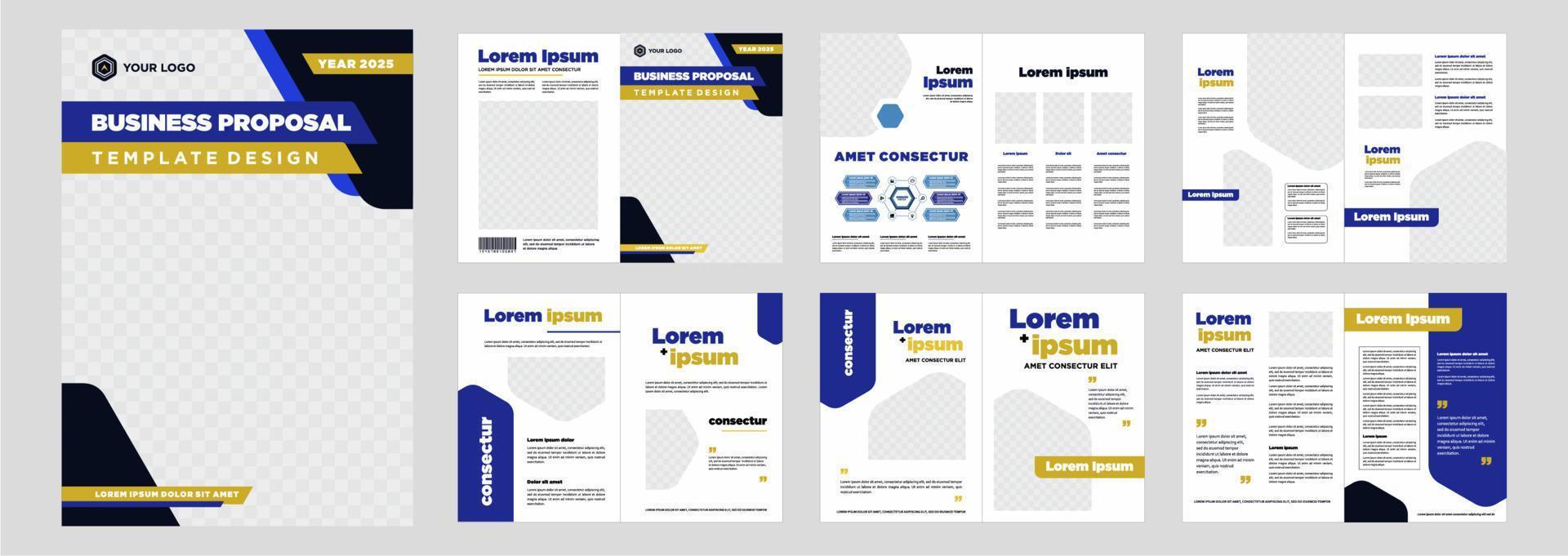 Minimalist business proposal template vector
