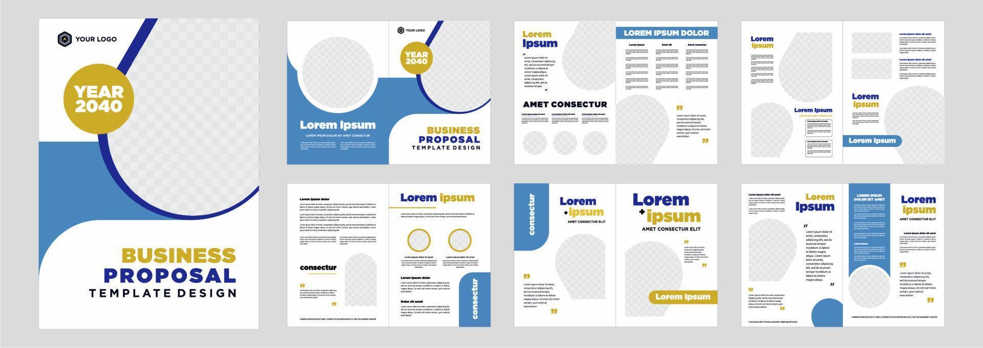 Minimalist business proposal template vector