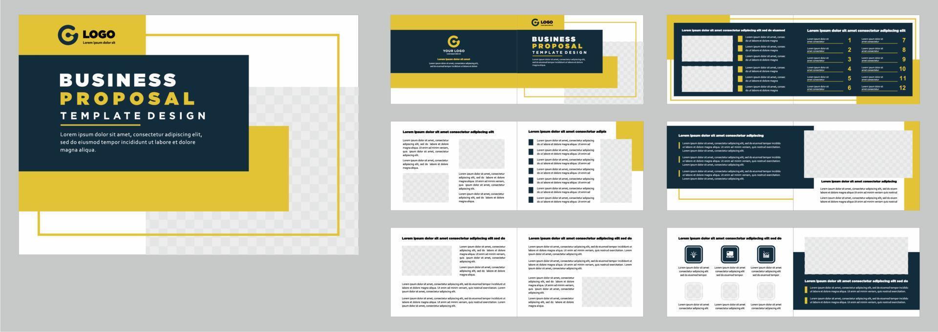 Minimalist business proposal template vector