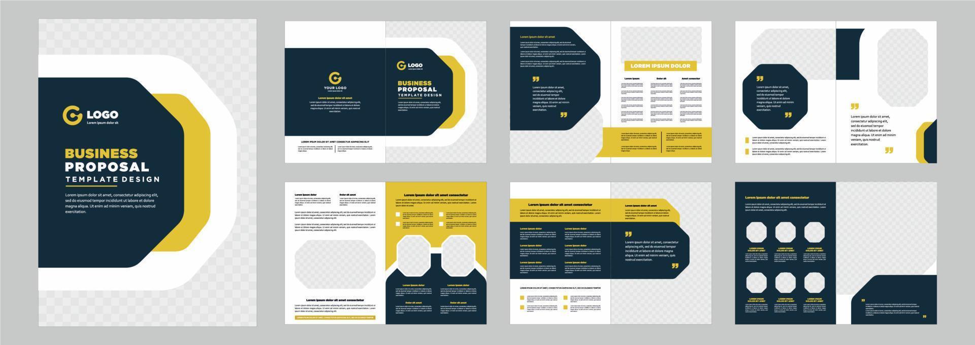 Minimalist business proposal template vector